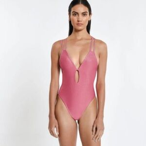 Peixoto Pink One-Piece Swimsuit with Double Straps